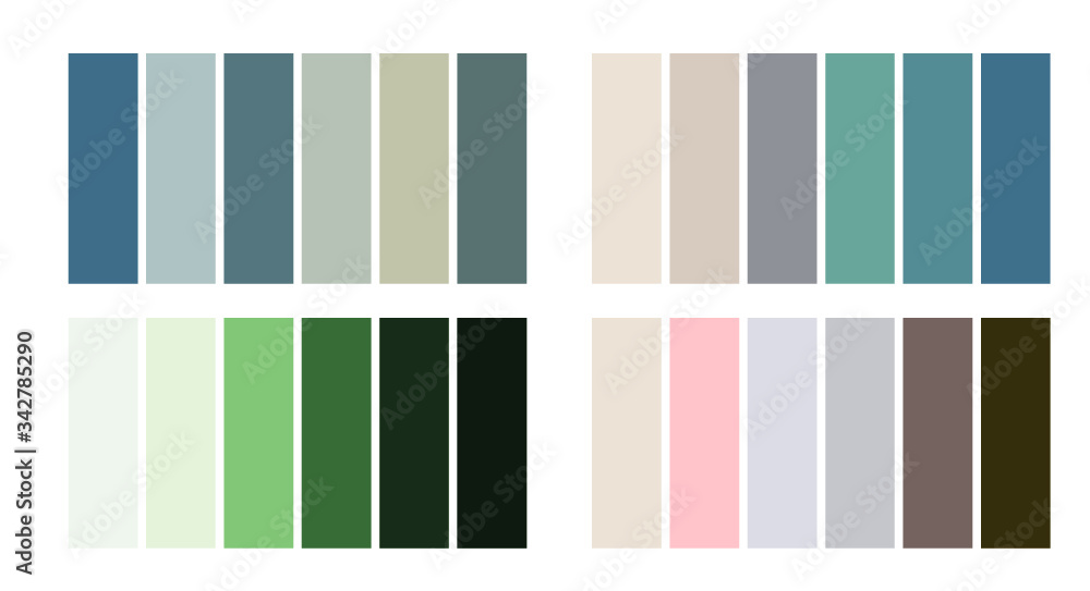 Set of color palette. Pastel color
