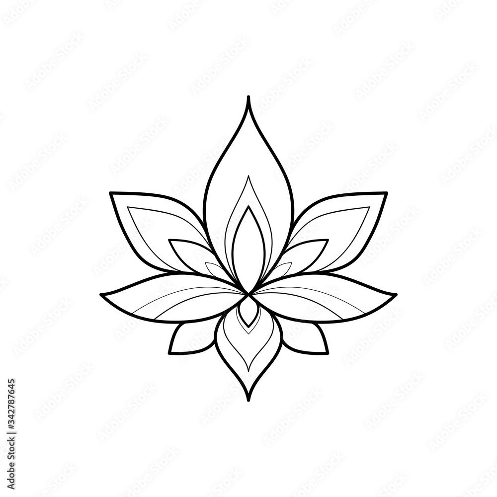 Ethnic Mandala ornament isolated on white background. Henna tattoo design. Vector illustration Ethnic Mandala ornament isolated on white background. Henna tattoo design. Vector illustration