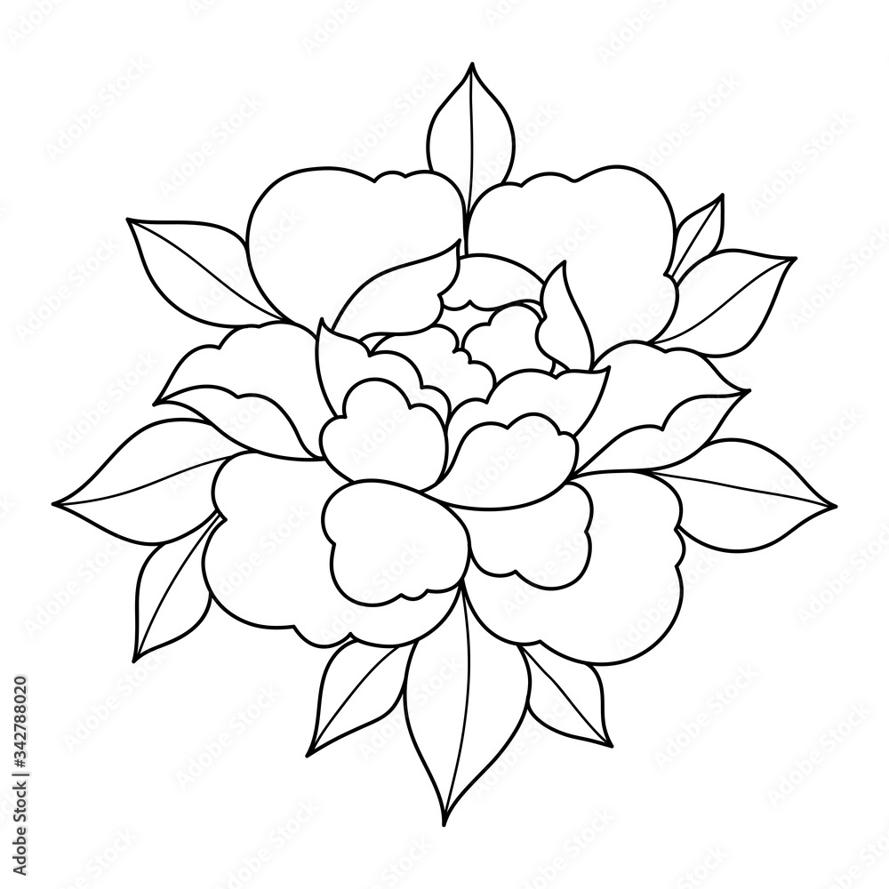 Hand drawing flower for greeting card, invitation, Henna drawing and tattoo template. Vector illustration Hand drawing flower for greeting card, invitation, Henna drawing and tattoo template. Vector illustration