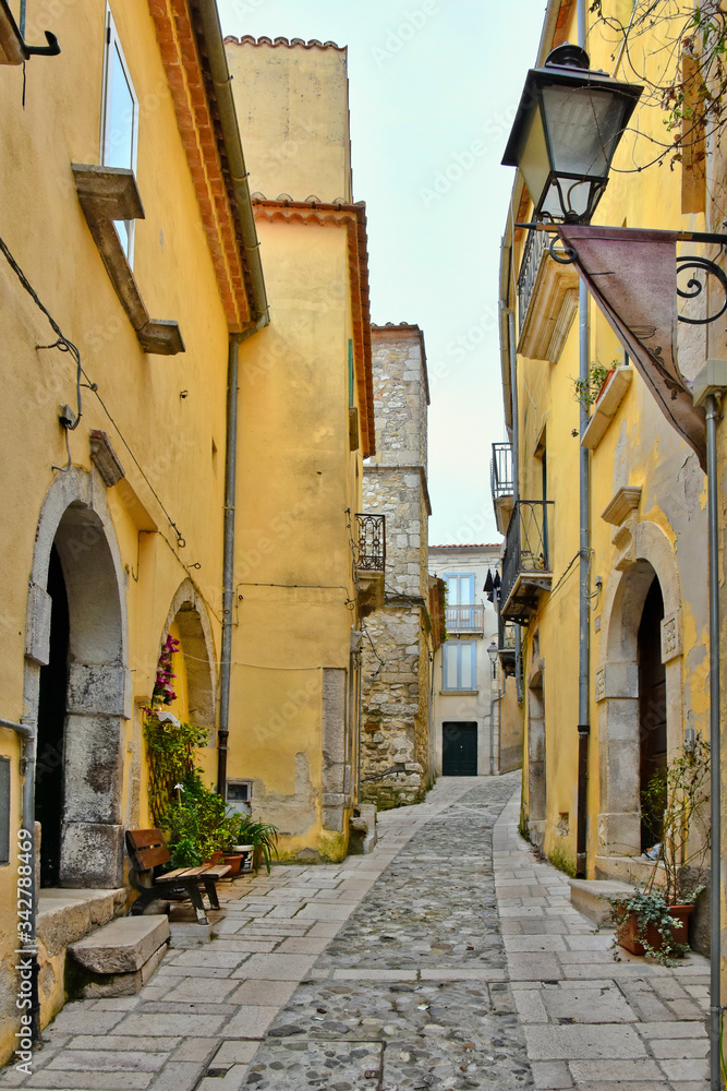 The village of Buccino in the province of Salerno, Italy