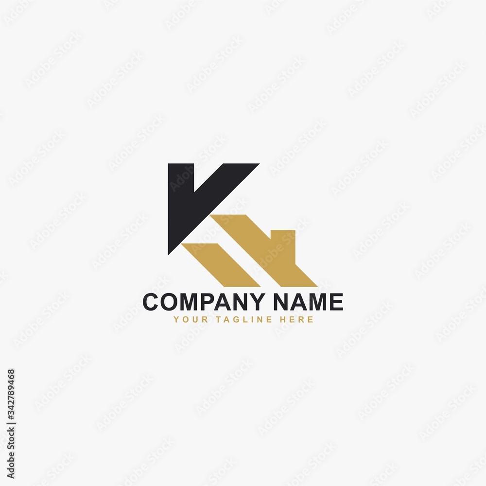 Real estate logo design. Letter K house abstract symbol. Outline the home icon vector. Real estate logo design. Letter K house abstract symbol. Outline the home icon vector.