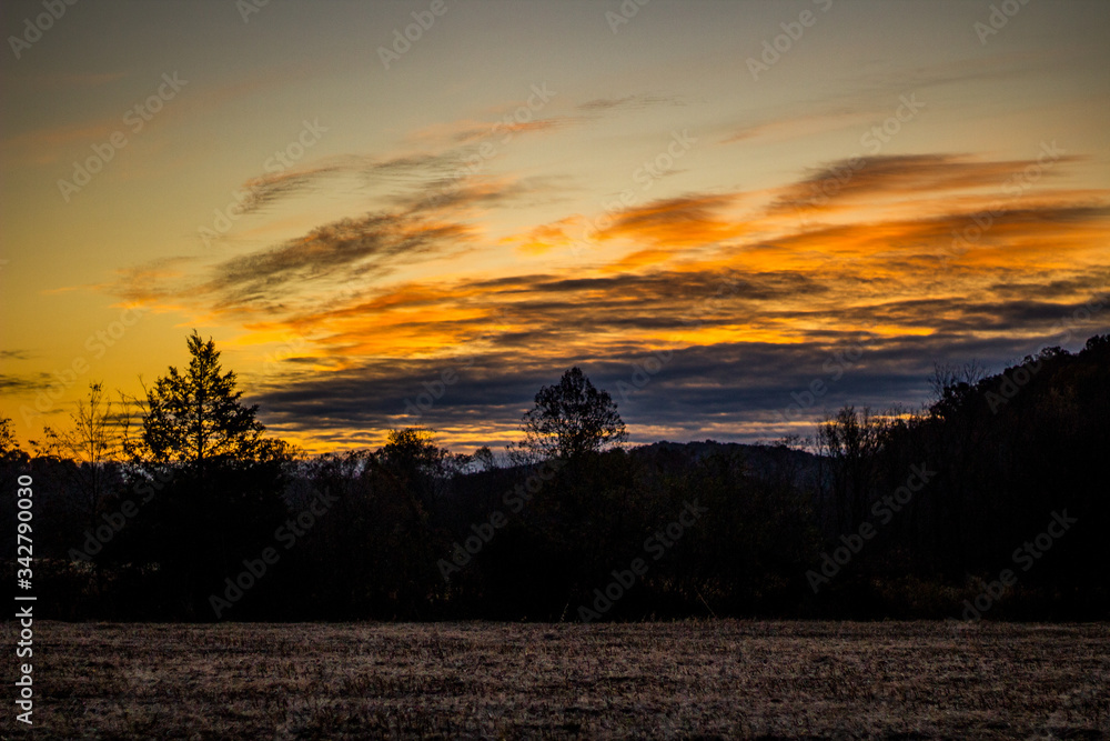 Fototapeta premium sunset in the mountains