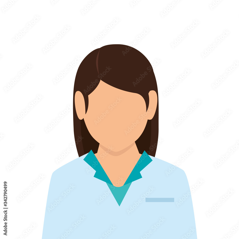 face of doctor female avatar isolated icon vector illustration design