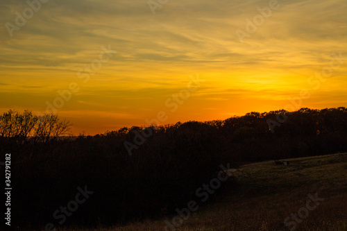 sunset over the field © John