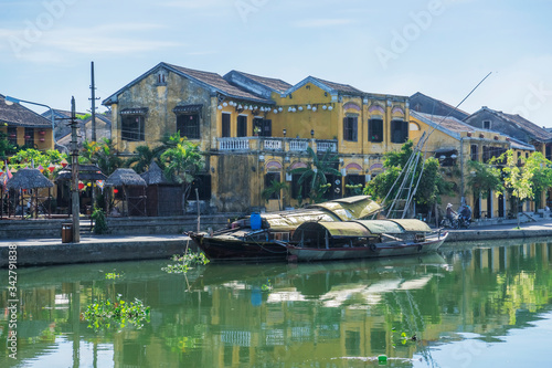 view of Hoi An ancient town, UNESCO world heritage, at Quang Nam province. Vietnam. Hoi An is one of the most popular destinations in Vietnam
 photo