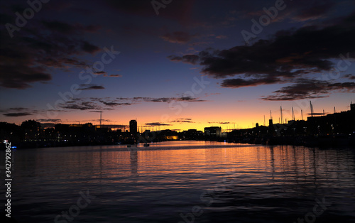 Sunset on the old harbor of Marseille, France © Jan Kranendonk