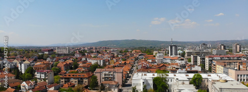 Krusevac, Serbia aerial view shot