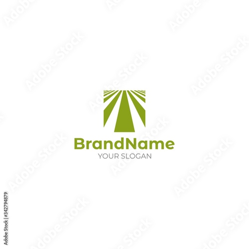 Square Turf Logo Design Vector