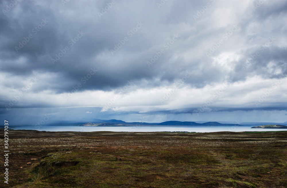Empty landscape of Southern Iceland, Scandinavia, Europe Empty landscape of Southern Iceland, Scandinavia, Europe