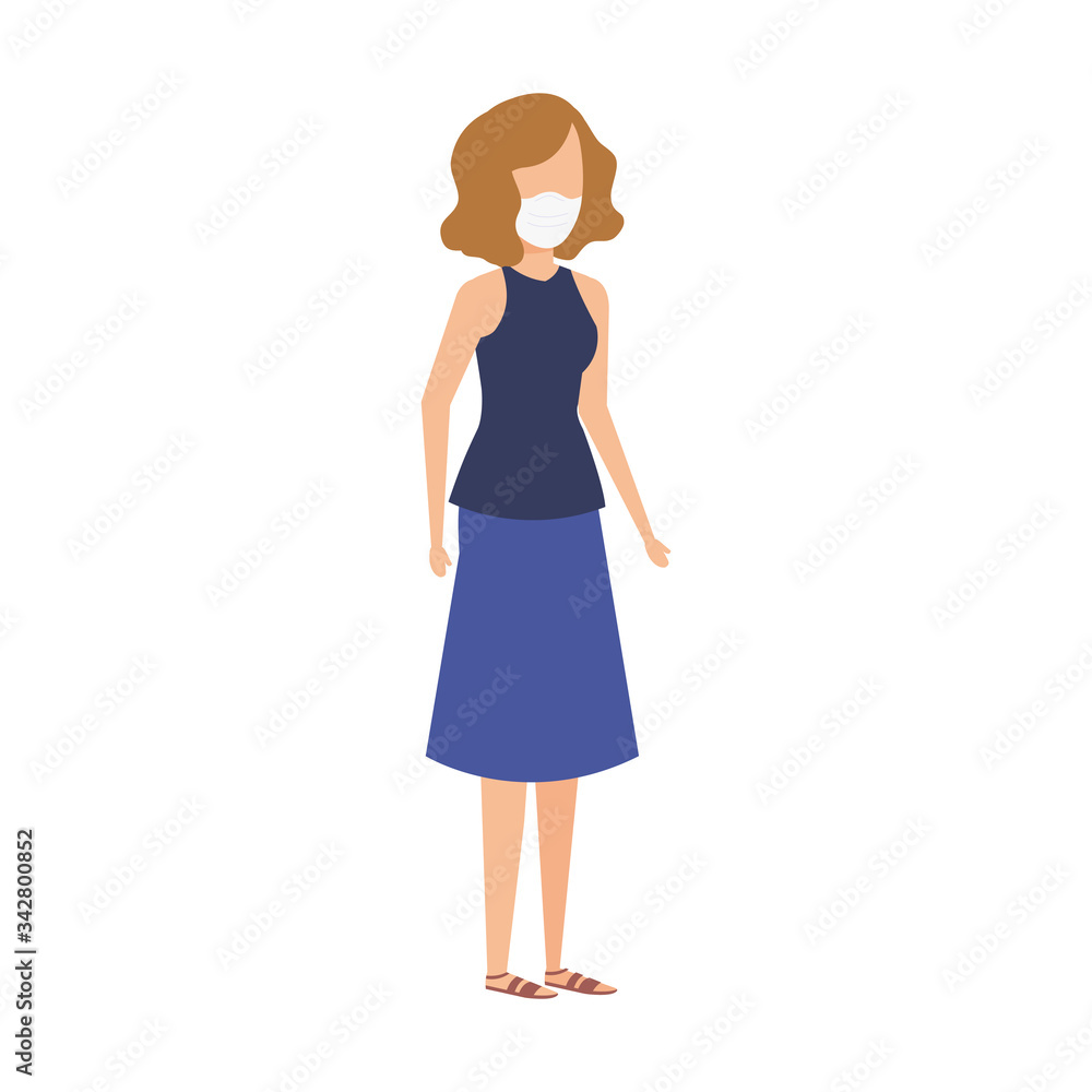 woman using face mask isolated icon vector illustration design woman using face mask isolated icon vector illustration design
