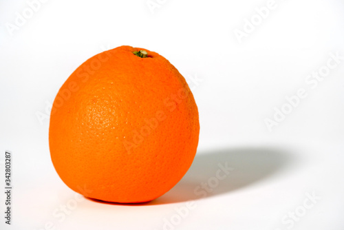 Fresh Refreshing Orange Fruit Isolated White Background  
