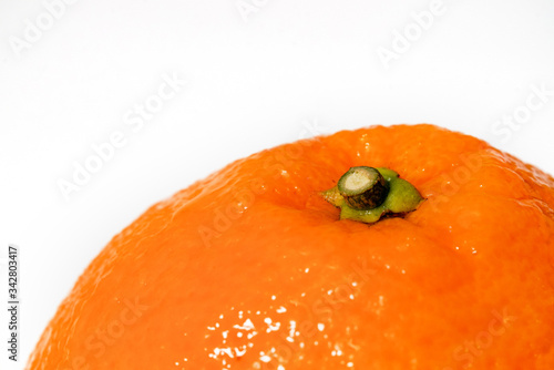 Fresh Refreshing Orange Fruit Isolated White Background  