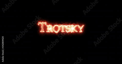 Trotsky written with fire. Loop photo