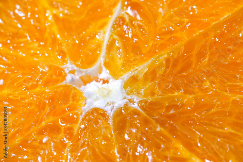 Fresh Refreshing Orange Fruit Isolated White Background  
