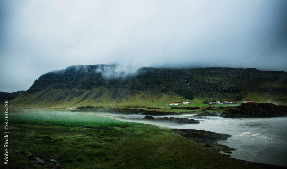 iceland landscape with lake and mountains, Southwest Iceland, Scandinavia, Europe iceland landscape with lake and mountains, Southwest Iceland, Scandinavia, Europe