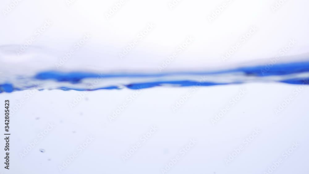 Water splash surface filling the frame with the water drop and waving liquid with an air bubble on a white background. Slow motion 1080p 23.98fps Water splash surface filling the frame with the water drop and waving liquid with an air bubble on a white background. Slow motion 1080p 23.98fps