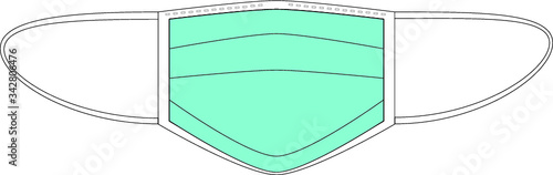 Mask ,Breathing medical respiratory mask. Hospital or pollution protect face masking, Corona virus
