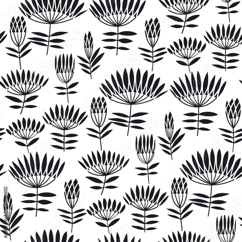 Meadow grass abstract flowe...