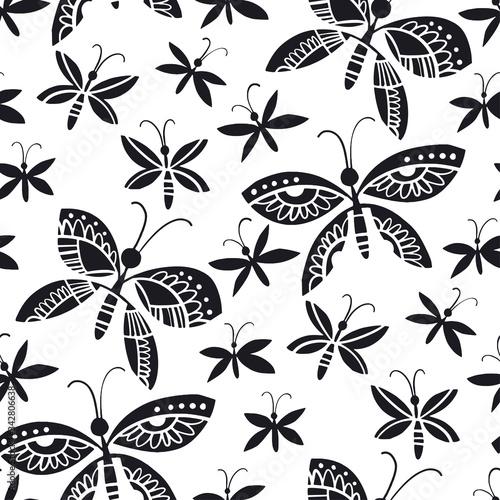 Fantasy butterflyes silhoue...