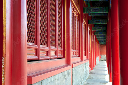 View of interior of the Forbidden City (Palace Museum) in Beijing - China