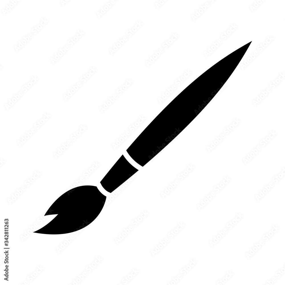 Fototapeta premium paint brush - art - stationery icon vector design template