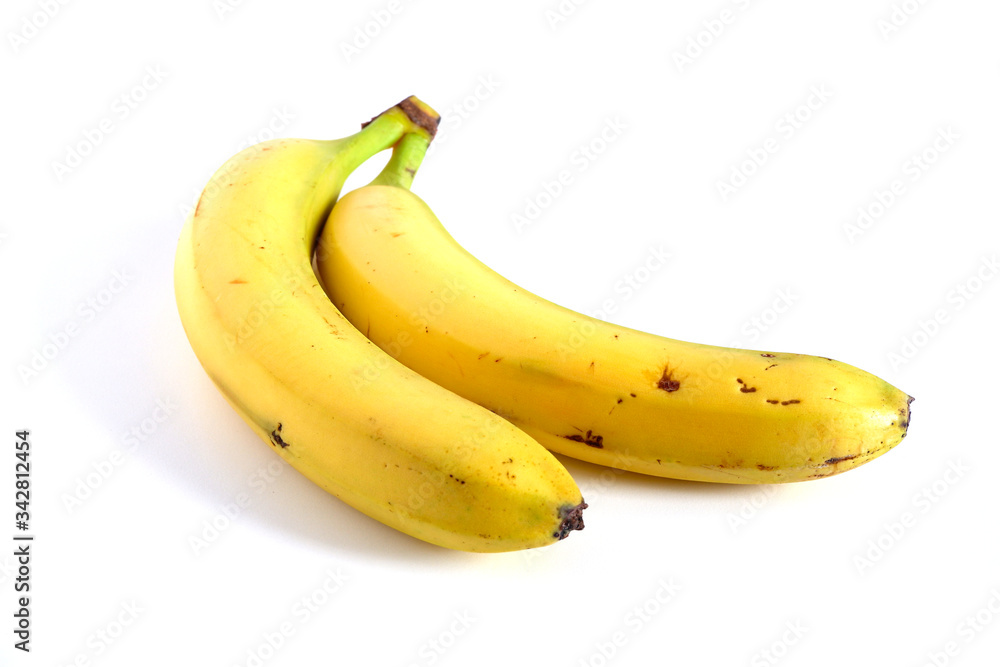 bananas on a white background. Fruit. Suitable for advertising background.