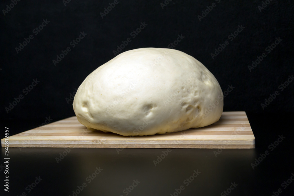 Dough on a black background Dough on a black background