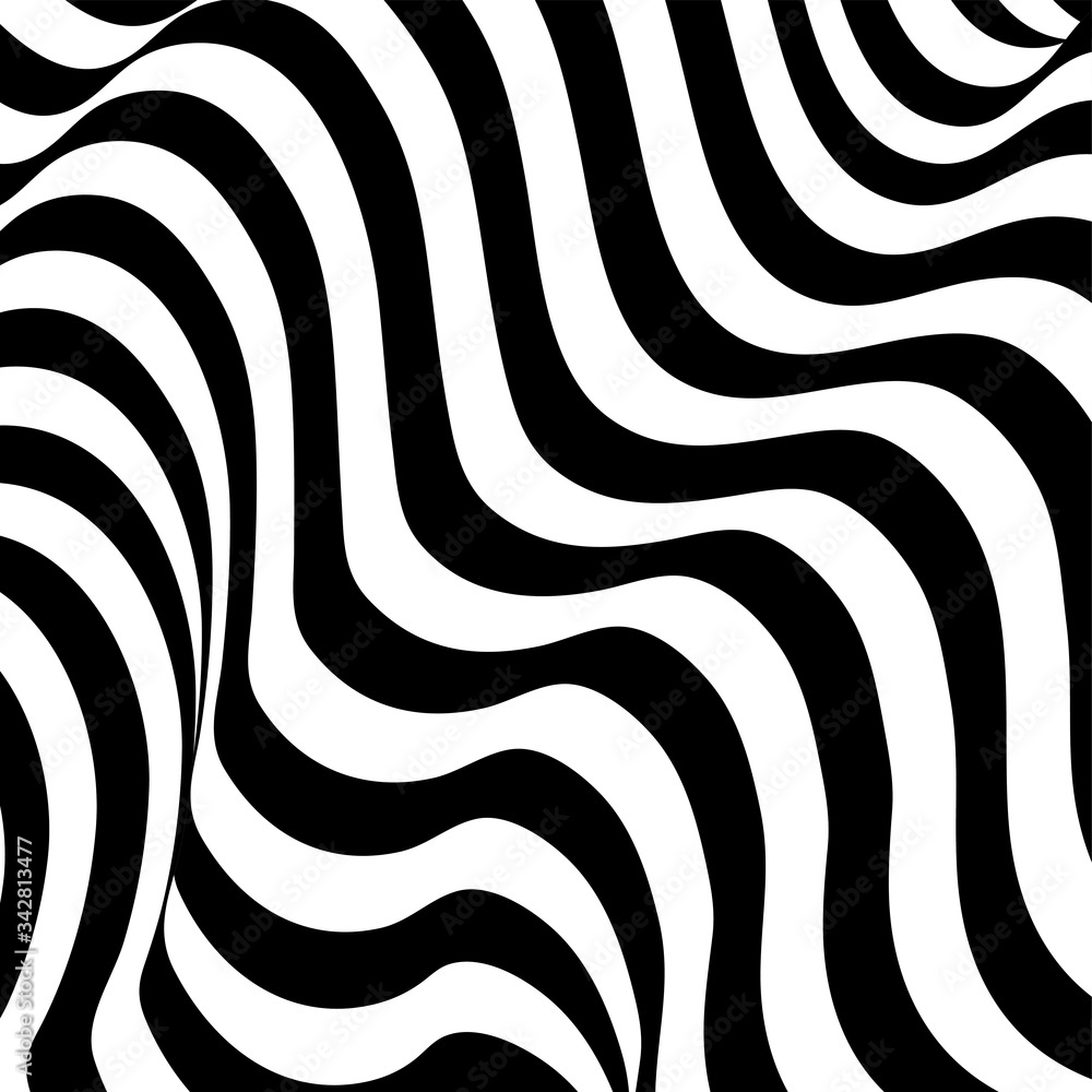 Black and white wavy line pattern background. Striped repeating texture. Vector illustration Black and white wavy line pattern background. Striped repeating texture. Vector illustration