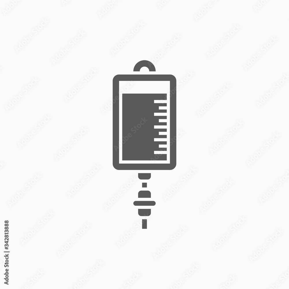 blood bag icon, IV vag vector, saline illustration blood bag icon, IV vag vector, saline illustration