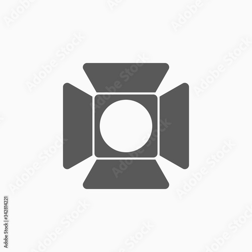 spotlight icon, light vector, lamp illustration