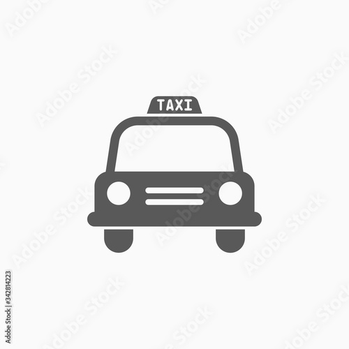 taxi icon  cab vector  car illustration