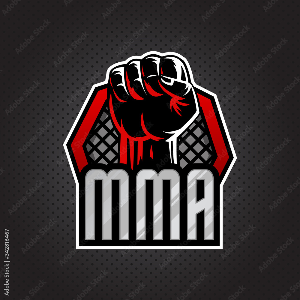 MMA fight logo. Mixed martial arts vector logotype vector de Stock | Adobe  Stock