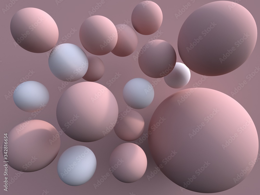 3d rendering of modern abstract background in pastel color