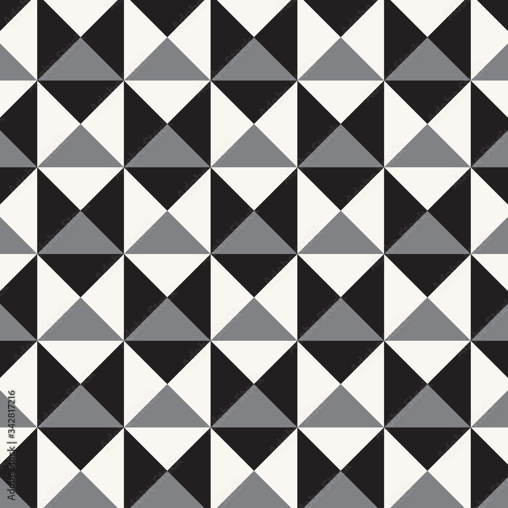 Geometric vector pattern, repeating bold triangle and square shape. Pattern is clean for design, fabric, wallpaper, printing. Pattern is on swatches panel. Geometric vector pattern, repeating bold triangle and square shape. Pattern is clean for design, fabric, wallpaper, printing. Pattern is on swatches panel.