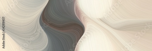 abstract colorful horizontal header with pastel gray, dim gray and old lavender colors. fluid curved flowing waves and curves