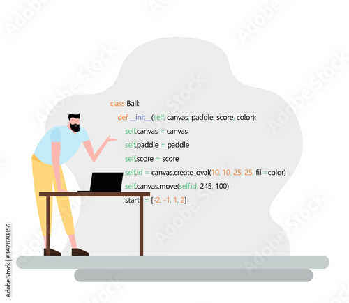 Engineering, Programmer development, Software programming Concept for web page, banner, presentation, social media. Programming languages for code learning.Coding tutorials