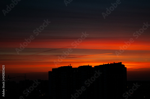 sunset over the city © Мария Алексеевна Сти