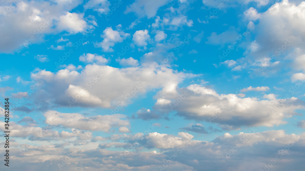 Blue sky with white clouds in sunny weather_ Blue sky with white clouds in sunny weather_
