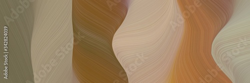 abstract surreal banner with gray gray, brown and pastel brown colors. fluid curved lines with dynamic flowing waves and curves