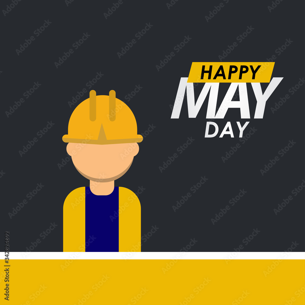 Happy May Day Logo Vector Template Design Illustration Happy May Day Logo Vector Template Design Illustration