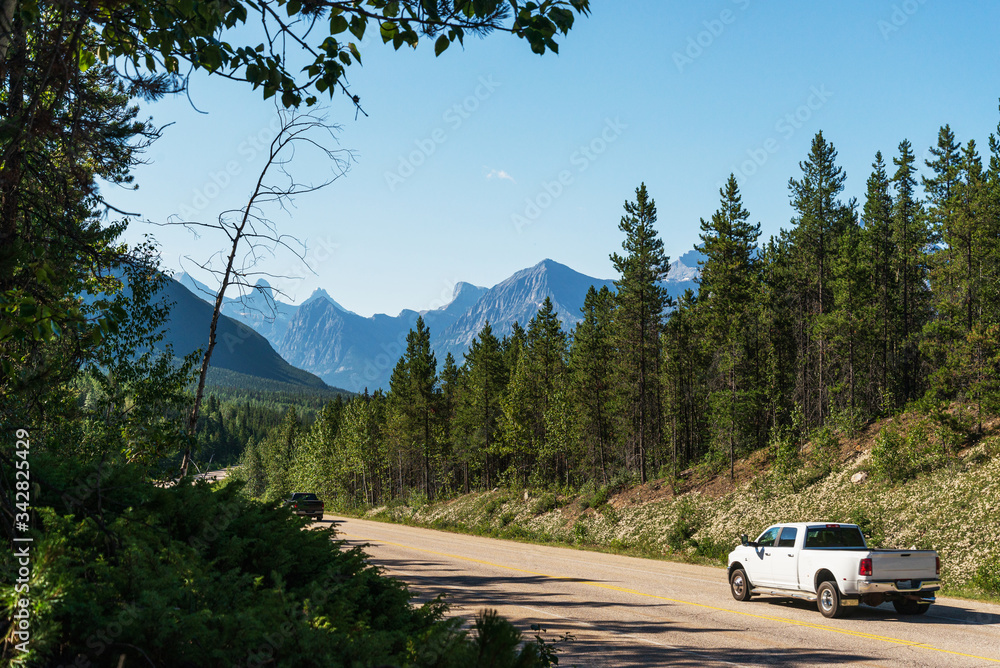 nature sceneries along the YelloHead Highway, Alberta, Canada