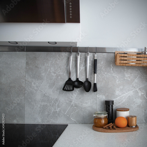 convenient storage of appliances in the kitchen
