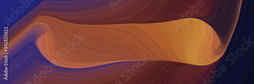 abstract flowing designed horizontal header with old mauve, bronze and very dark blue colors. fluid curved lines with dynamic flowing waves and curves