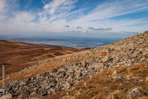 Bera Bach The Carneddau are a group of mountains in Snowdonia  Wales. They include the largest contiguous areas of high ground in Wales and England