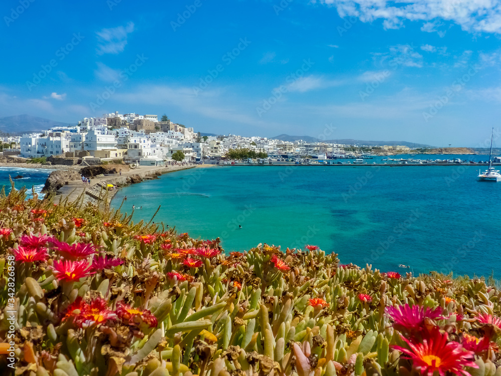 Chora view, the capital of Naxos island, Cyclades, Greece