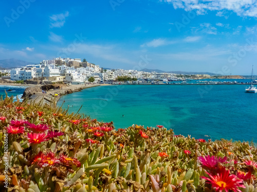 Fototapeta Naklejka Na Ścianę i Meble -  Chora view, the capital of Naxos island, Cyclades, Greece