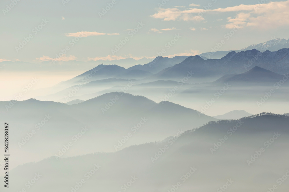 Mountain Landscape From Mottarone Mount, Italy