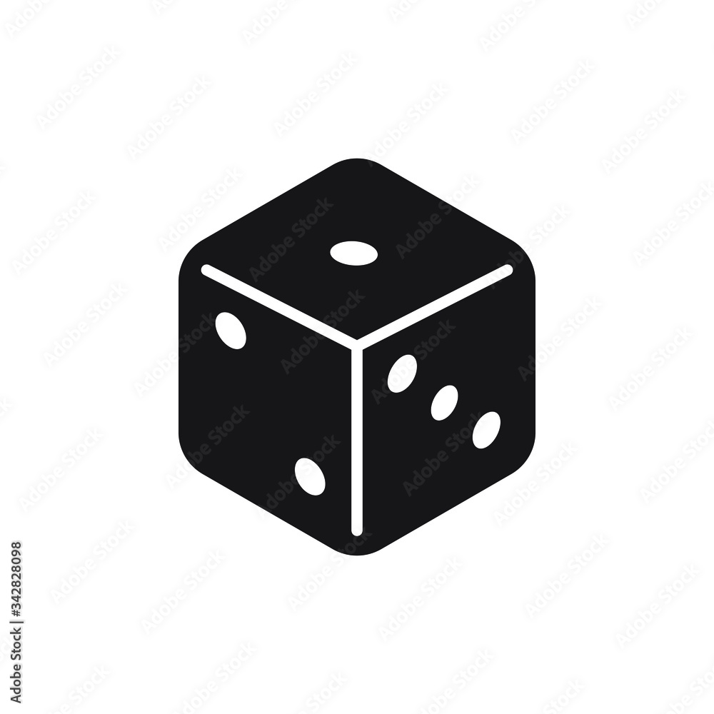 Dice icon design isolated on white background. vector illustration Dice icon design isolated on white background. vector illustration