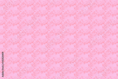Floral seamless carnation flowers pattern. Light pink background