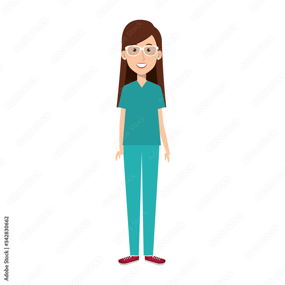 female paramedic with eyeglasses isolated icon vector illustration design female paramedic with eyeglasses isolated icon vector illustration design